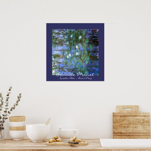 Blue Water-Lilien: Claude Monet Poster (Küche)