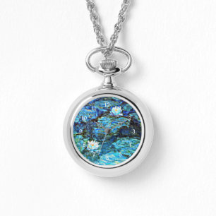 Blue Water Lilies by Monet Armbanduhr