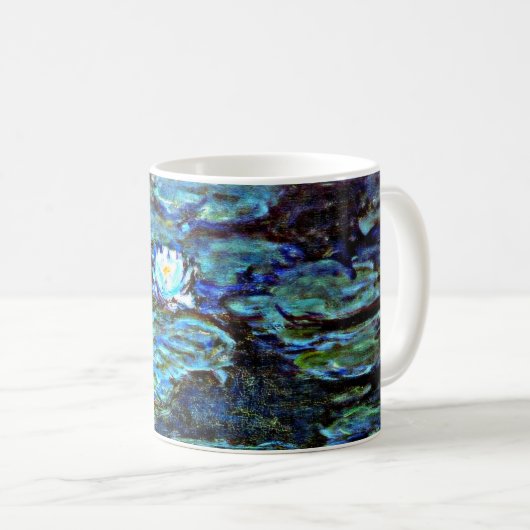 Blue Water Lilies by Monet Kaffeetasse (VorderseiteRechts)