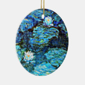Blue Water Lilies by Monet Keramik Ornament (Rechts)