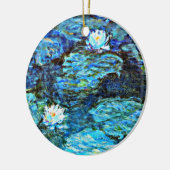 Blue Water Lilies by Monet Keramik Ornament (Links)