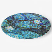 Blue Water Lilies by Monet Pappteller (Schrägansicht)