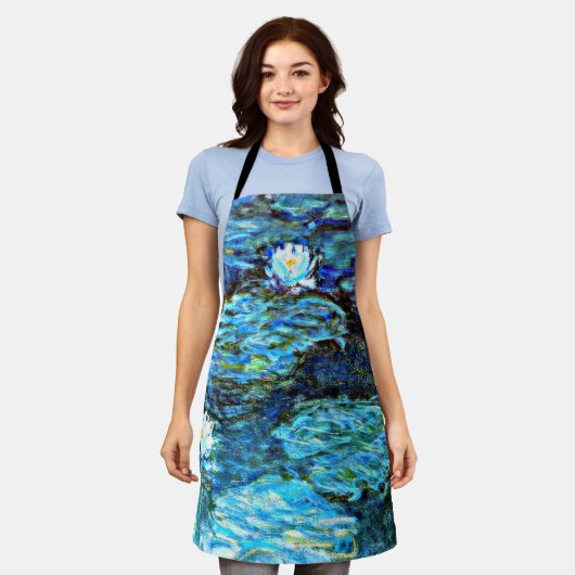 Blue Water Lilies by Monet Schürze (Getragen)