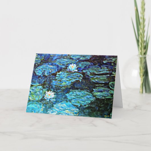 Blue Water-Lilies, Gemälde von Monet, Karte (Vorderseite)