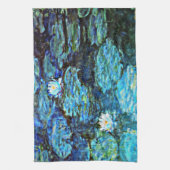 Blue Water-Lilies, Kunstmalerei von Monet Geschirrtuch (Vertikal)