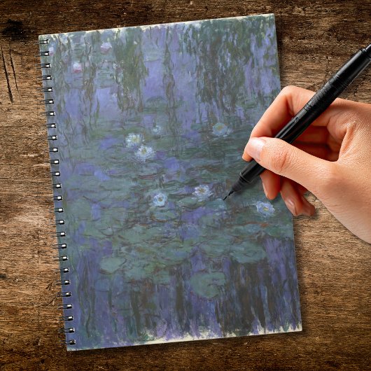 Blue Water Lilies Monet Notizblock