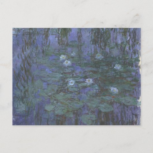 Blue Water Lilies Monet Postkarte (Vorderseite)