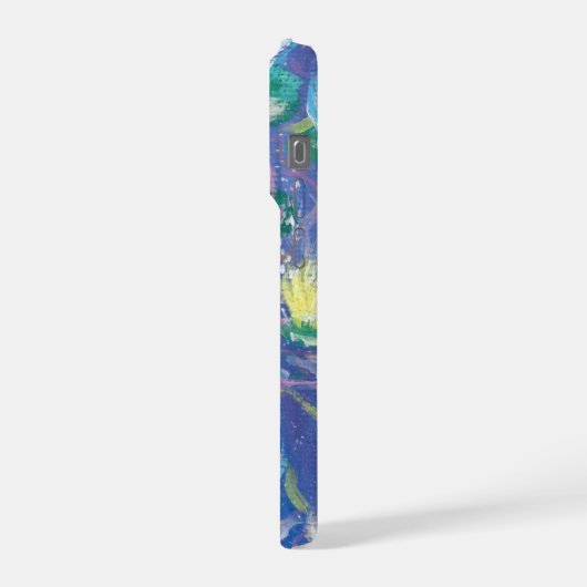 Blue Water Lilies Painting Phone Case iPhone Hülle (Linke Seite)