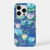Blue Water Lilies Painting Phone Case iPhone Hülle (Rückseite)