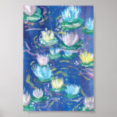Blue Water Lilies Print, Value Poster Paper (Vorne)