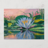 Blue Water Lilies von Claude Monet, Sunset Postkarte (Vorderseite)