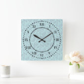 Blue Water Look römische Zahlen Wall Clock Quadratische Wanduhr (Zuhause)