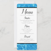 Blue Water Menu Einladung (Vorderseite)