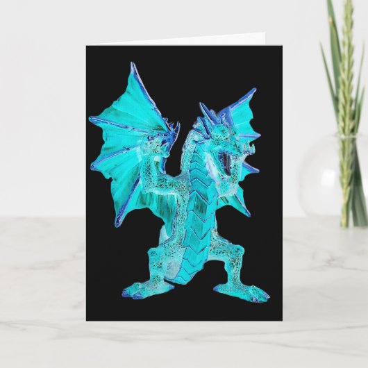 Blue Water Mystical Creature Design, Customisable  Karte (Vorderseite)