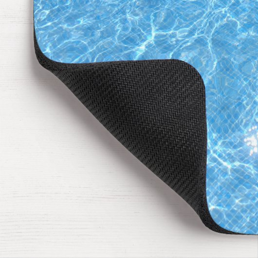 Blue Water Pool Aqua Template Trendy Elegante Mousepad (Ecke)