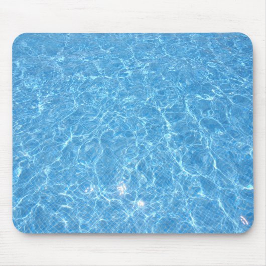 Blue Water Pool Aqua Template Trendy Elegante Mousepad (Vorne)