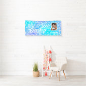 Blue Water Pool Party Beach Party Sommerspass Part Banner (Insitu)