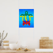Blue Water Rasta Honu Poster (Küche)