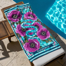 Blue Water Schlange & Pink Blume Pool Custom