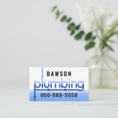 Blue Water Shades Leaking Plumbing Pipeline Visitenkarte (Stehend Vorderseite)