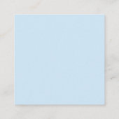 Blue Water Splash Ohrringe Display Card Quadratische Visitenkarte (Rückseite)