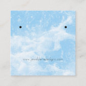 Blue Water Splash Ohrringe Display Card Quadratische Visitenkarte (Vorderseite)