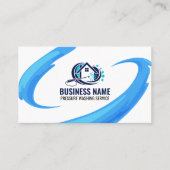 Blue Water Splash Power Waschhaus Reinigung Visitenkarte (Vorderseite)