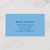 Blue Water Tropfen Beruflicher Klempnerservice Visitenkarte (Rückseite)