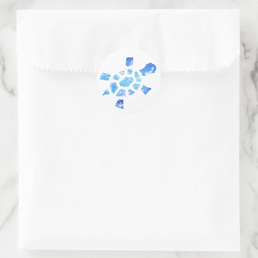 Blue Water Turtle Stickers (Tasche)
