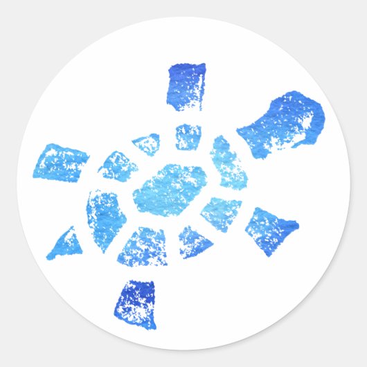 Blue Water Turtle Stickers (Vorderseite)