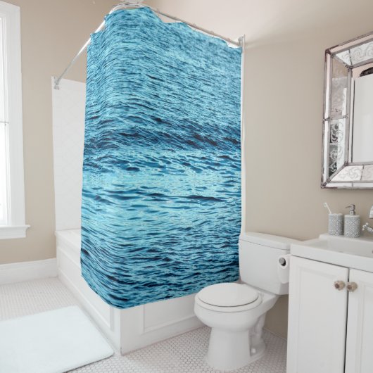 Blue water wave abstract backgroundabstract, aqua, duschvorhang (Beispiel)