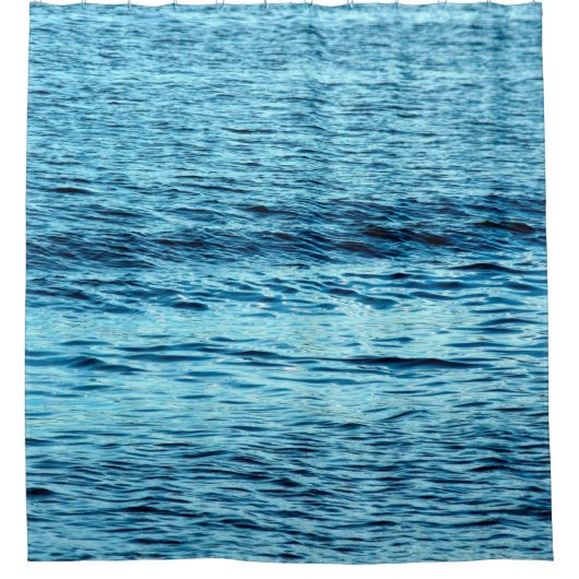 Blue water wave abstract backgroundabstract, aqua, duschvorhang (Vorderseite)
