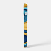 Blue Water Wave Muster iPhone Case - Flows Eleg 15 Hülle (Linke Seite)