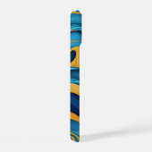 Blue Water Wave Muster iPhone Case - Flows Eleg 15 Hülle (Rechte Seite)