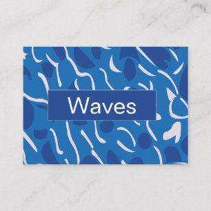 Blue Water Waves Abstraktes Muster Visitenkarte