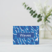 Blue Water Waves Abstraktes Muster Visitenkarte (Stehend Vorderseite)