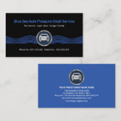 Blue Water Waves Auto Wash Visitenkarte (Vorne/Hinten)
