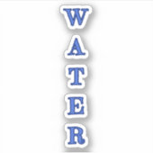 Blue Water Word Aufkleber (Vorderseite)