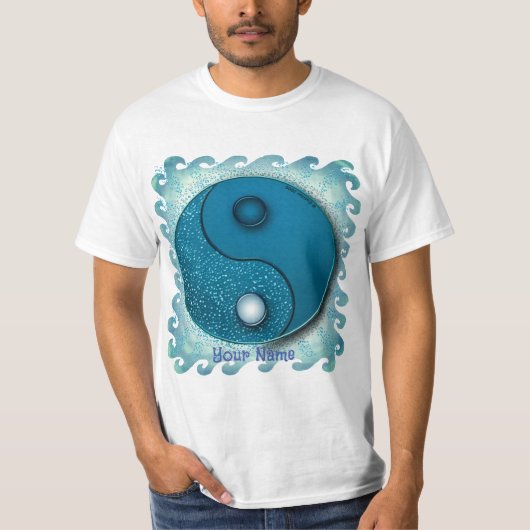 Blue Water Yin Yang T-Shirt (Vorderseite)