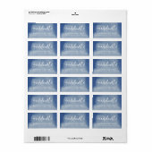 Blue Watercolor Abschluss Rücksendeadresse Adressaufkleber (Vorne)