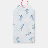 Blue Watercolor Abstract Silhouettes Geschenkanhänger (Vorderseite)