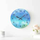Blue Watercolor Art Uhr (Zuhause)