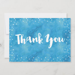 Blue Watercolor Baby Dusche | Dankeschön Karte