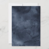 Blue Watercolor Baby Dusche Einladung (Rückseite)