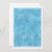 Blue Watercolor Baby Dusche Hintergrund Einladung (Vorne/Hinten)