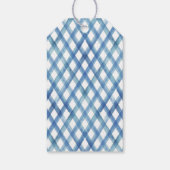 Blue Watercolor Baby Dusche Vielen Dank Geschenkanhänger (Rückseite)