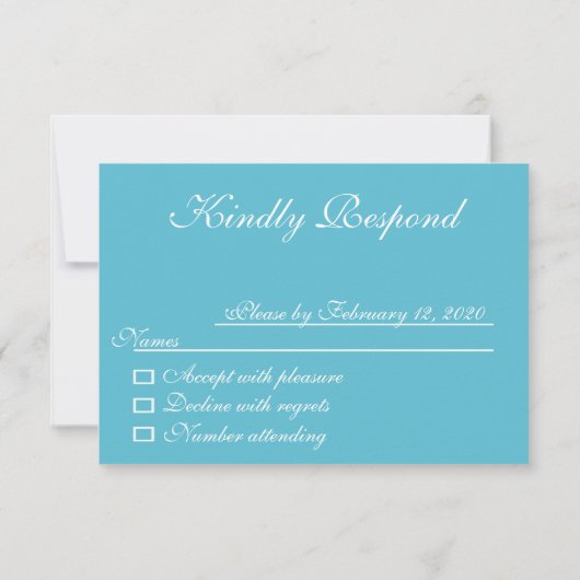 Blue Watercolor Baby Show RSVP Card (Rückseite)