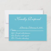 Blue Watercolor Baby Show RSVP Card Karte (Rückseite)