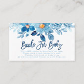 Blue Watercolor Baby Showbuchanfrage Begleitkarte (Vorderseite)