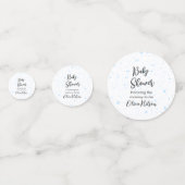 Blue Watercolor Babydusche, Oh Boy Baby Dusche Konfetti (Vorderseiten)